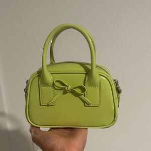 Sandy Liang Lime Mini Bag with Bow Detail